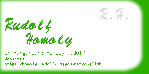 rudolf homoly business card